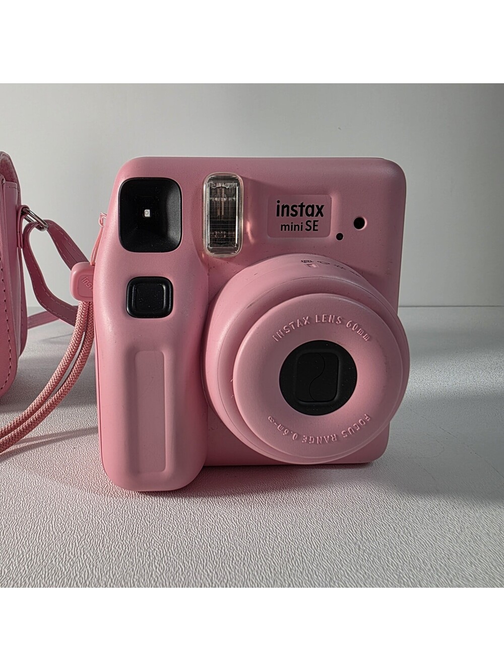 Fujifilm Instax Mini SE Instant Film Camera Pink W/ Case TESTED